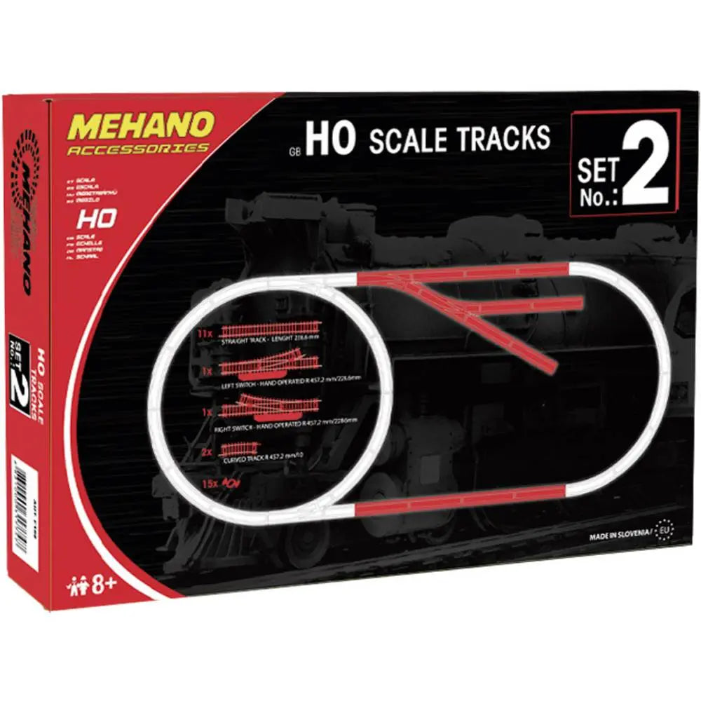 B-Ware Mehano Gleis Set 2 Ergänzungsset Schienen H0 Modellbahn Verbindung Ab 15 Jahre - 3831000317747