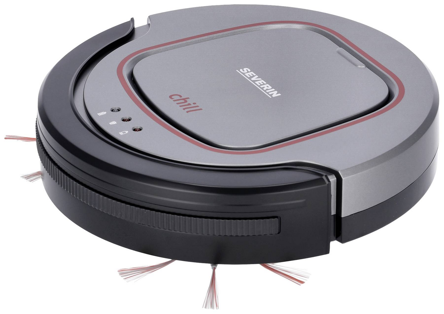 B-Ware Severin Saugroboter Chill Grau Rot Schwarz Extra Leise Staubsauger Sauger