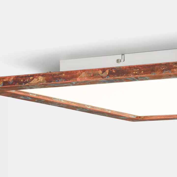 quitani Lucande Aurinor LED-Panel Kupfer Deckenleuchte Deckenlampe Deckenlicht
