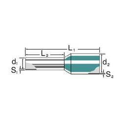 B-Ware WeidmÃ¼ller 9025780000 AderendhÃ¼lse 0.25 MmÂ² Teilisoliert Hellblau 500 St.