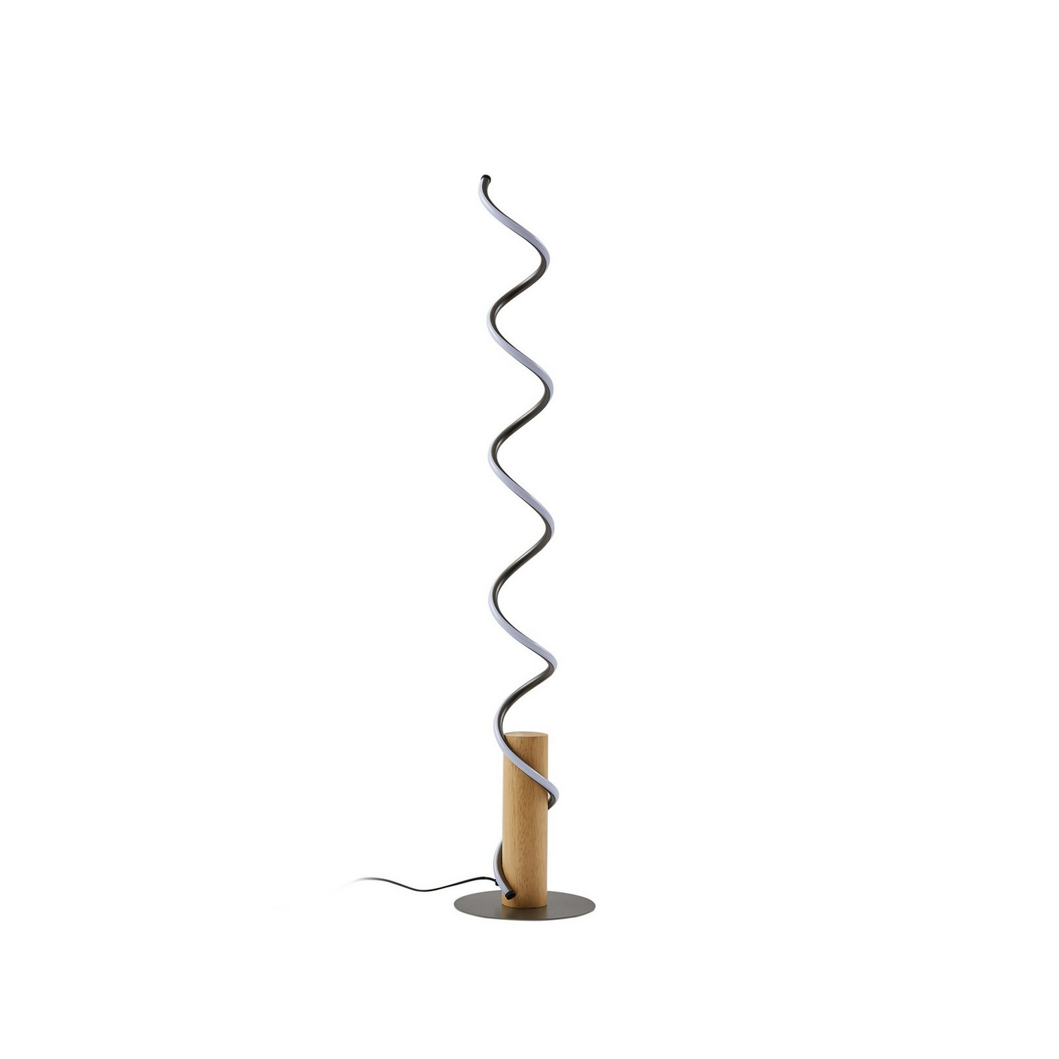 B-Ware Lindby Stehleuchte Standlampe Led Grau Holz Hell Aluminium Holz Polycarbonat Eis
