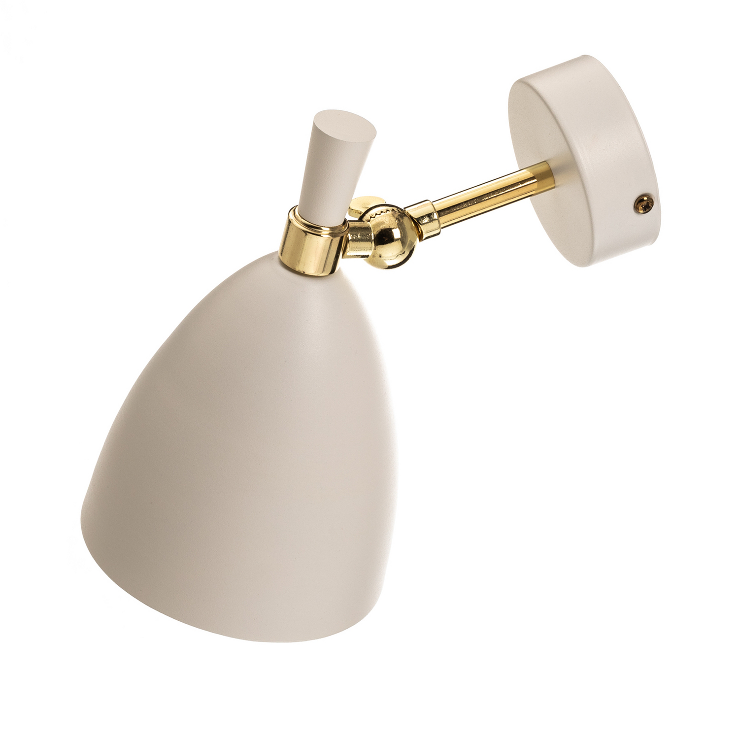 B-Ware Wandleuchte Cyntia Schwenkbar Weiß Messing Wandlampe Lampe Leuchte Spot Licht