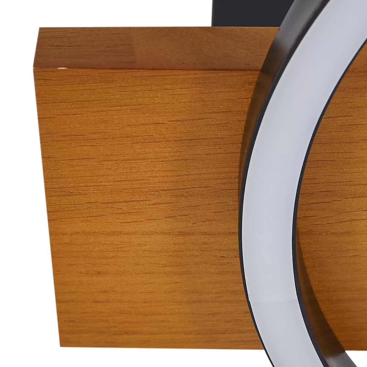 Lindby Deckenleuchte Lampe LED schwarz Holz dimmbar Galad 30 cm Leuchte - 4251911791662