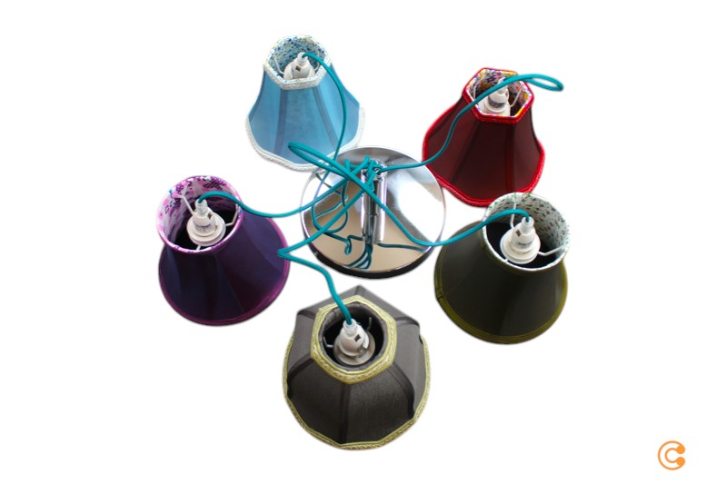 B-Ware Kare Saloon Flowers 5 Design Hängeleuchte E14 Deckenlampe Deko Pendelleuchte