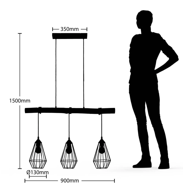 Lindby Eldarion Hängeleuchte Leuchte Lampe Pendelleuchte Led Matt 3 Fl. E27 60 W B-Ware - 4251096581126