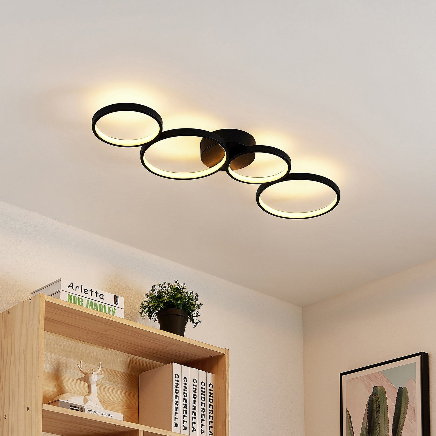 B-Ware Lindby Evengeline Led Deckenlampe Deckenlampe Lampe Leuchte 35 W Alu Schwarz