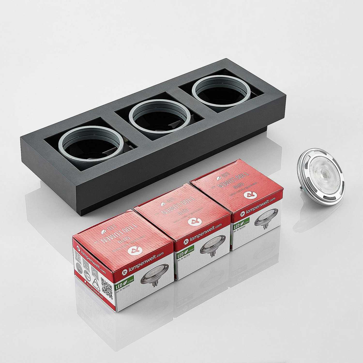 B-Ware Arcchio Led Deckenstrahler Ronka Wohnzimmerleuchte Deckenlampe Gu10 Dunkelgrau