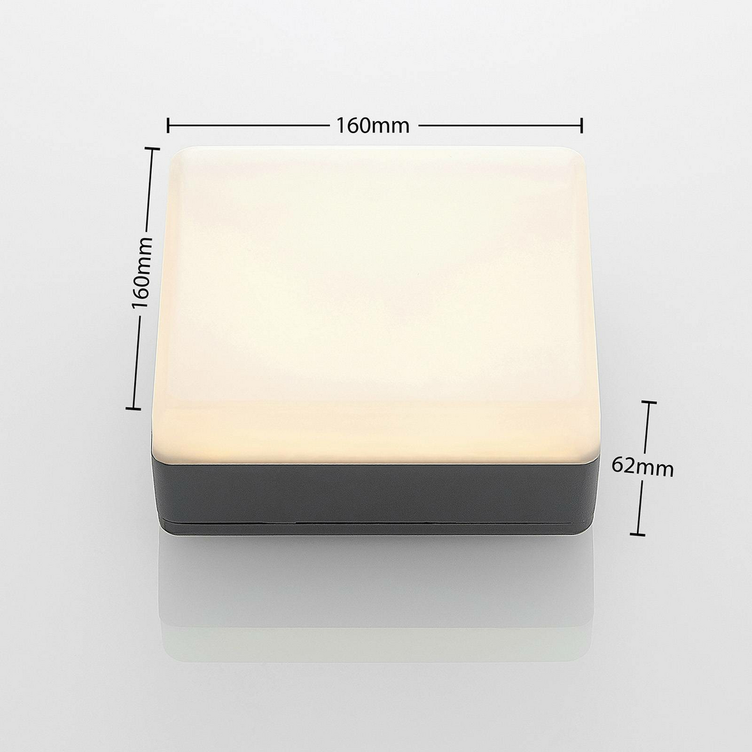 Lucande LED-Deckenlampe Thilo Deckenlampe Lampe Leuchte Sensor weiß dunkelgrau