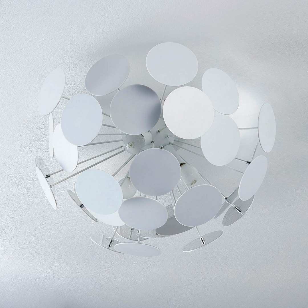 Lindby Deckenlampe Kinan Wohnzimmerleuchte Designer Dekoleuchte E14 weiß chrom