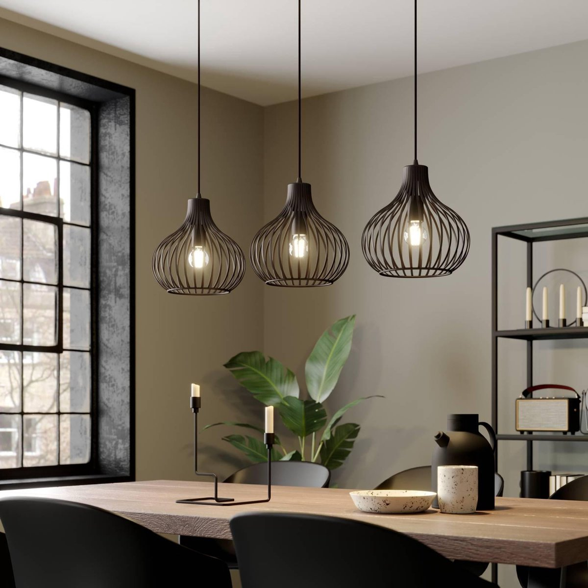 B-Ware Lindby Frances Hängeleuchte  Deckenlampe Pendelleuchte Wohnzimmerlampe 3 Fl. E27 - 4251096551709