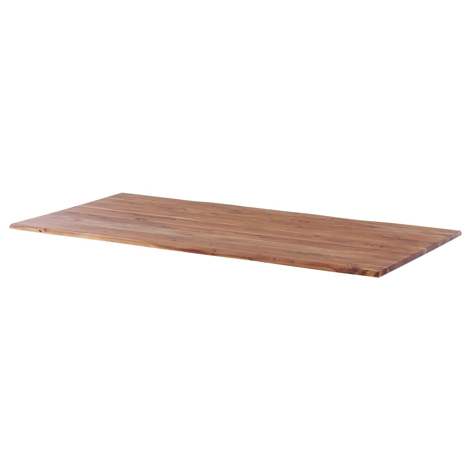 Kollected Baumkanten-Schreibtischplatte KAPRA  Breite 120 cm Braun Akazie Platte