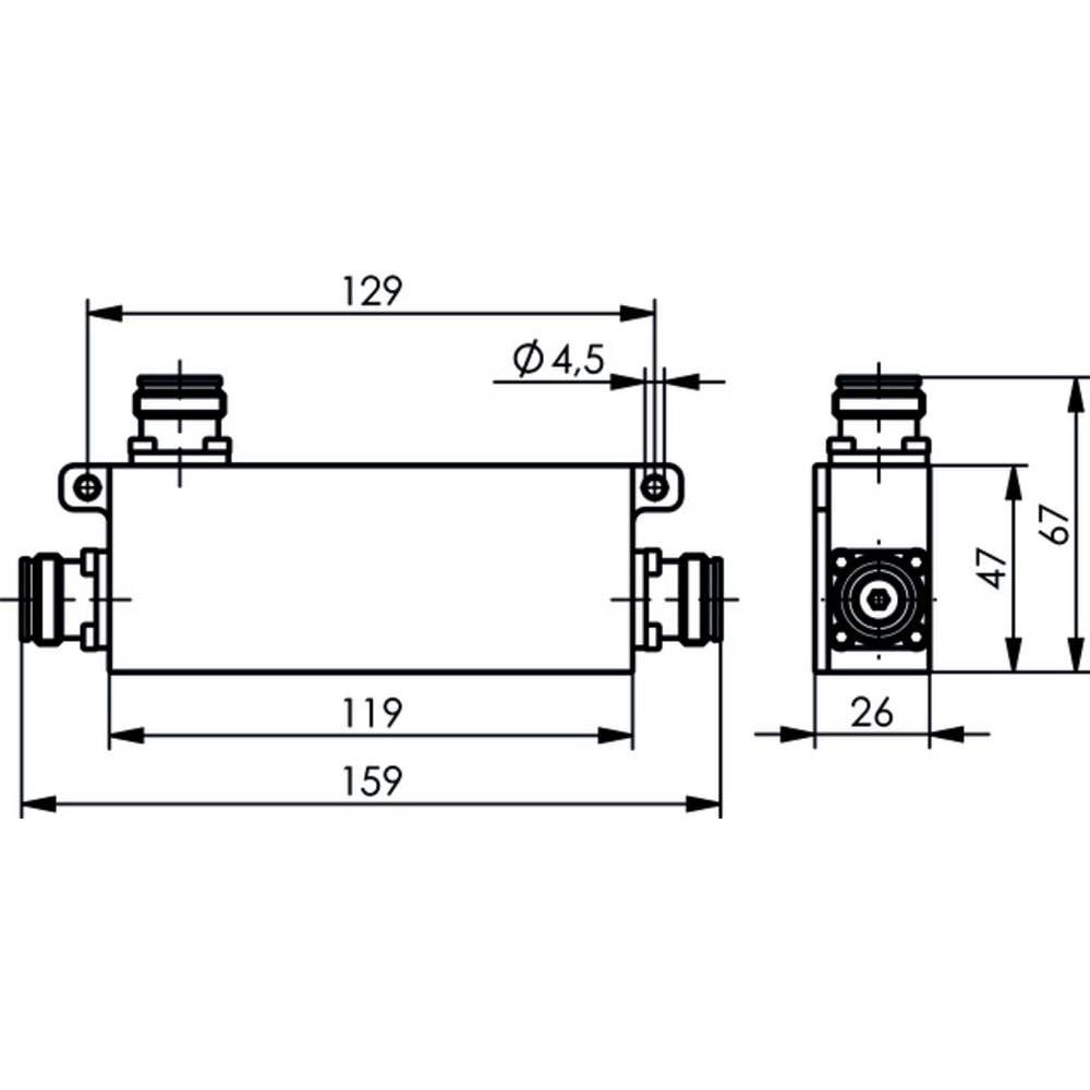 Telegärtner 100025440 N Power Splitter HF-Steckverbinder Steckverbinder Stecker