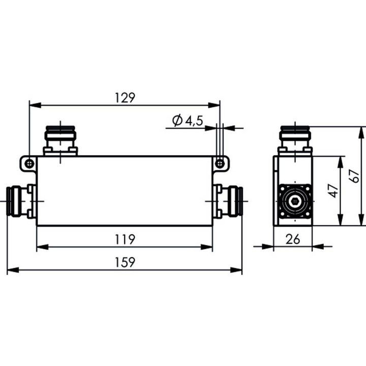 Telegärtner 100025440 N Power Splitter HF-Steckverbinder Steckverbinder Stecker