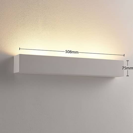 Lindby Weißer LED-Gipswandfluter Santino Wandleuchte Lampe Leuchte eckig IP20 5W