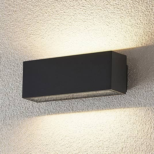Lucande LED-Außenwandleuchte Oliver Wandleuchte Lampe Leuchte LED dunkelgrau 366