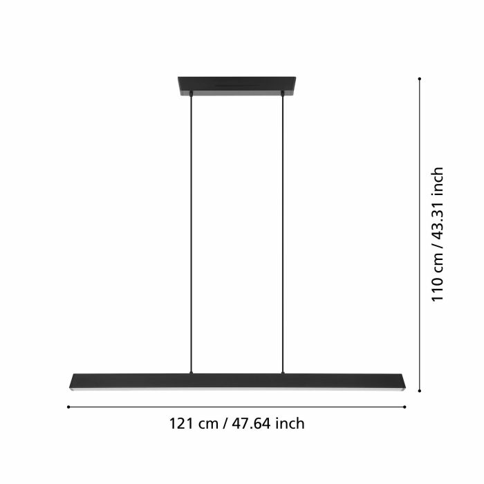 B-Ware Eglo Connect Pendelleuchte Hängelampe Led Smart Home Schwarz Multicolor Dimm285