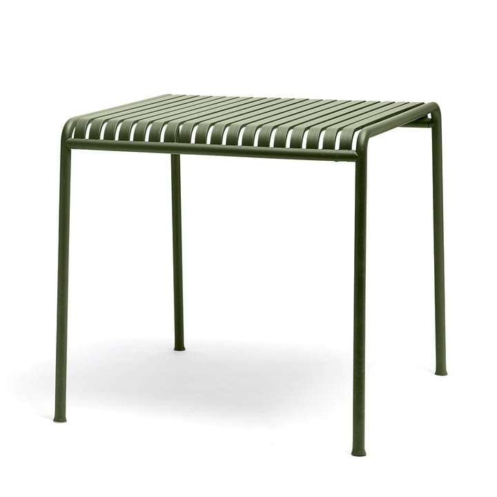 B-Ware Hay Palissade Tisch Gartentisch Balkontisch Terrassentisch Esstisch Stahl Olive