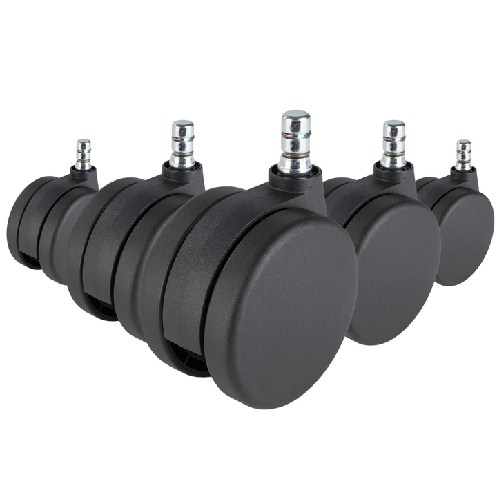 Hjh Office Teppichrollen Rollen Büro Stuhlrollen 5er Schwarz 11mm Teppich132 B-Ware - 4251084660833