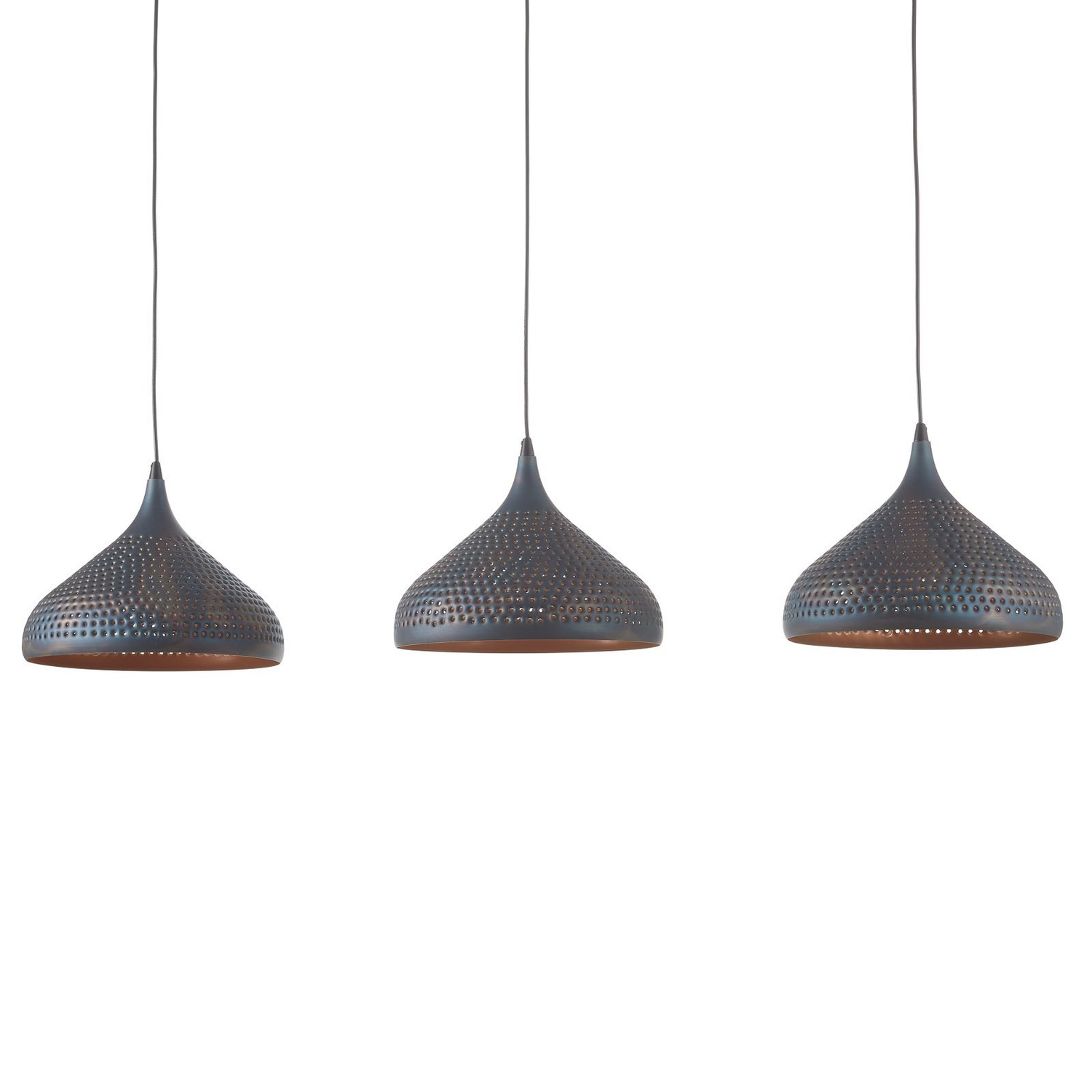 Hängeleuchte Punchray, Dreiflammig Trichterförmig Lampe Leuchte Deckenlampe 60 W B-Ware - 8713244080913
