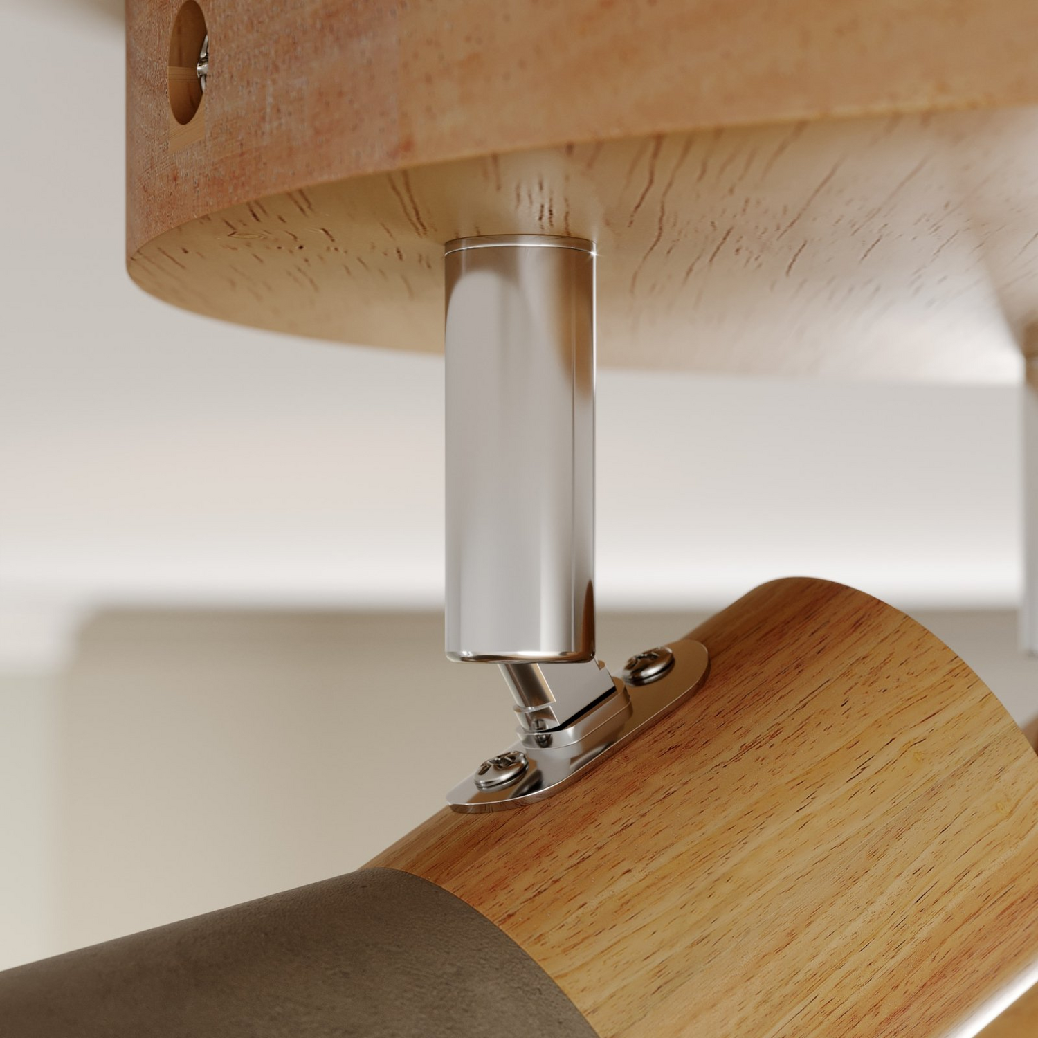 B-Ware Lindby Led Strahler Filiz Lampe Leuchte Deckenlampe 3 Fl. E14 Rund Holz Beton