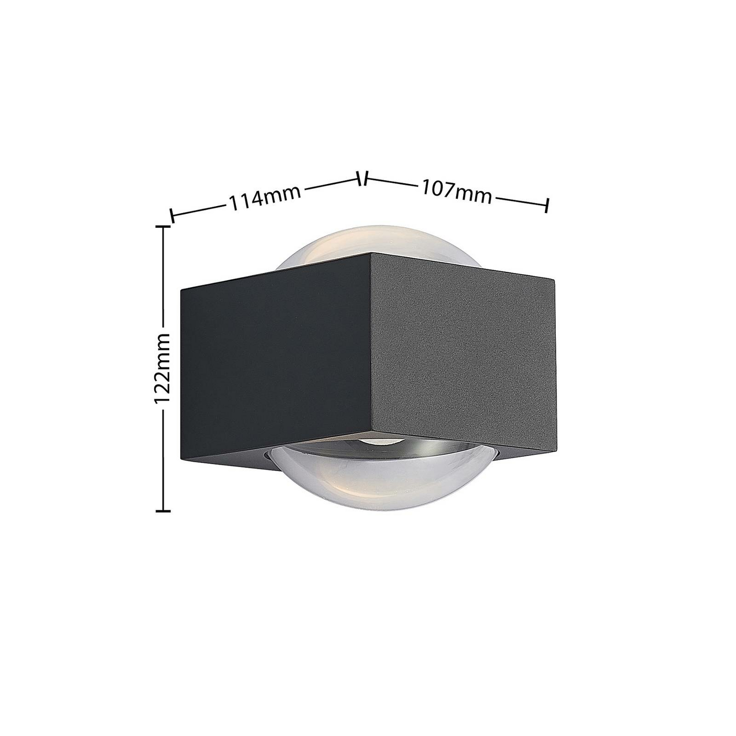 B-Ware Lucande Almos Led Außenwandleuchte Wandleuchte Lampe Leuchte 2 Flg. Dunkelgrau