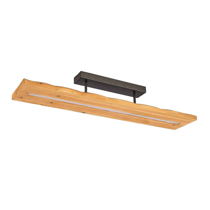 Lindby Nesaja Holz-LED-Deckenlampe Deckenlampe Lampe dimmbar 27 W Holz nickel427