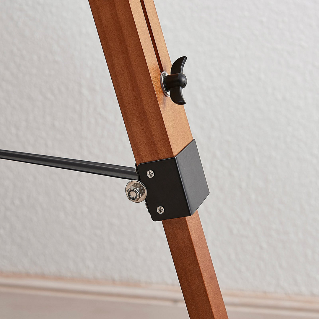 Lindby Holz-Stehlampe Hilma Standleuchte Wohnzimmerleuchte Deko-Leseleuchte E27