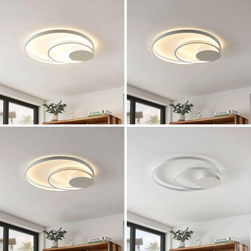 Lindby Nerwin Led Deckenlampe Deckenlampe Leuchte Lampe Led ø 61 Cm Rund Weiß764 B-Ware - 4251096574029