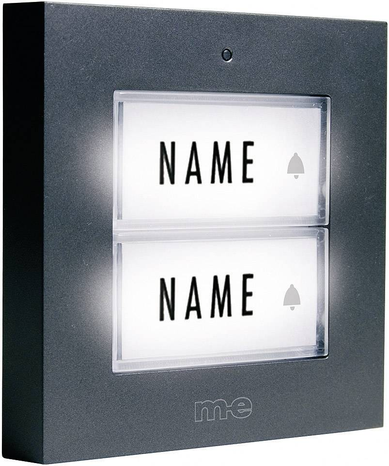 B-Ware M E Modern Electronics Ktb 2 A Klingelplatte Beleuchtet Namensschild 2fach 12 V/1