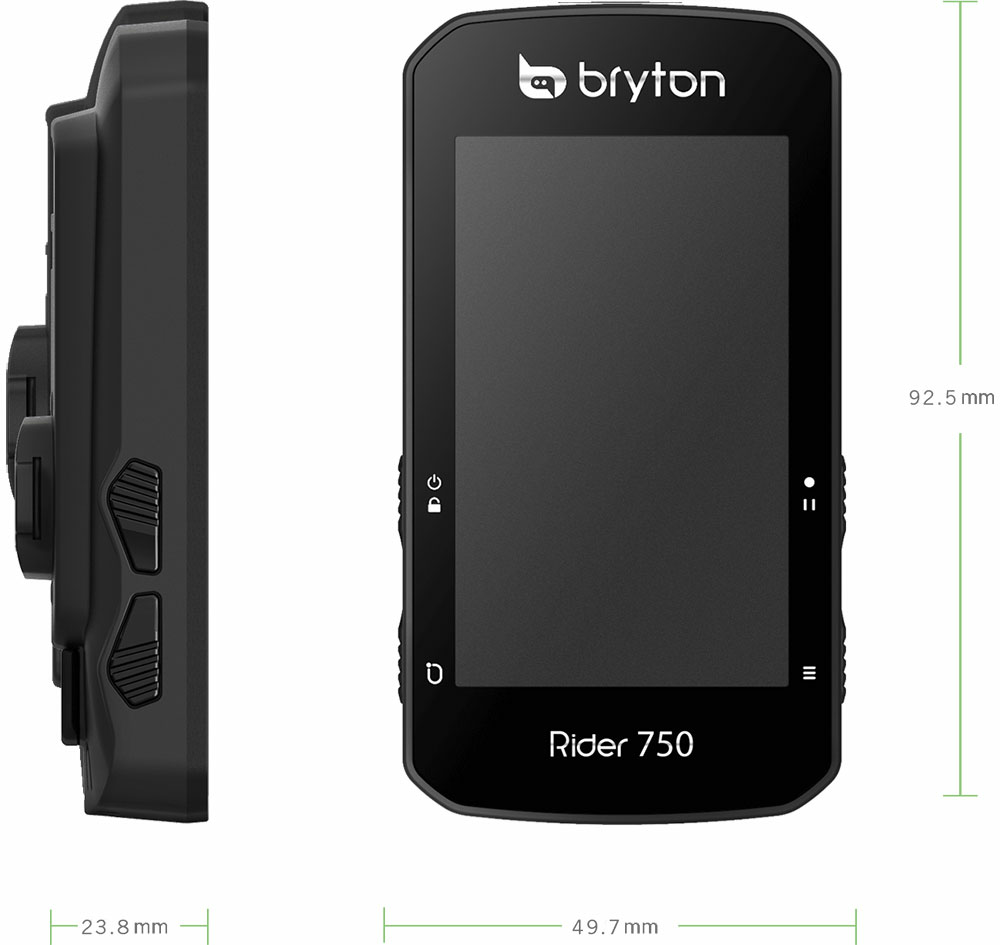 Bryton Rider 750 E Bike Computer Fahrradcomputer GPS Tracker Navigation 2.8" USB