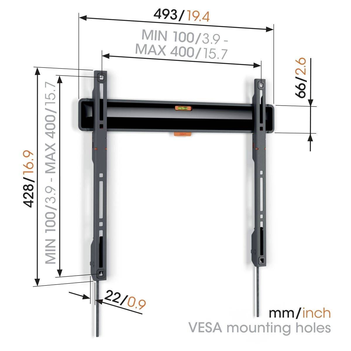 B-Ware Vogel's Tvm 3405 81,3 Cm   195,6 Cm Tv Wandhalterung Fernsehhalterung Halterung