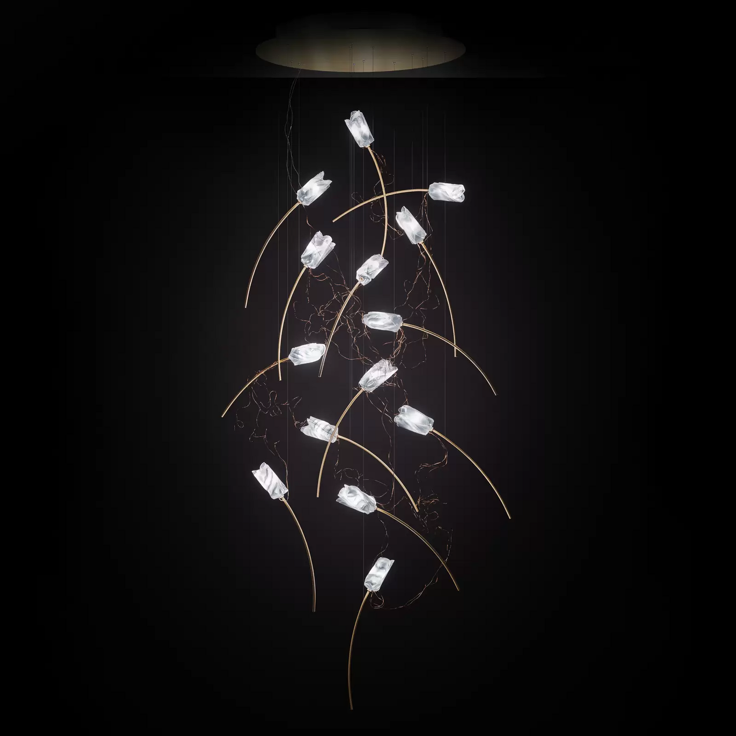 Slamp Tulip 14 Led Hängelampe Prisma/Messing Rund Hängeleuchte Lampe Leuchte G4 B-Ware - 8503943