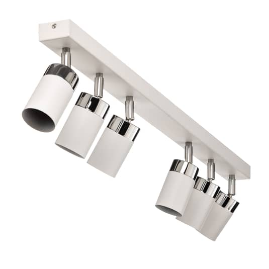 Euluna Deckenstrahler Joker Weiß Silber 6 Fl. Decken Strahler Deckenlampe Lampe B-Ware - 5902693766605