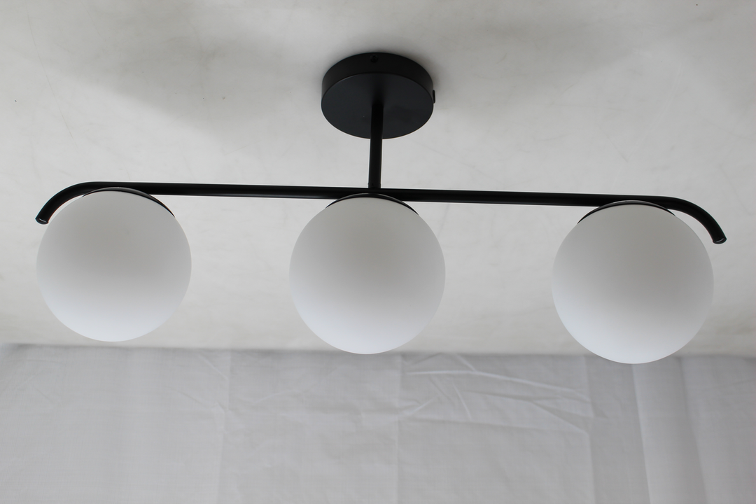 Nordlux Deckenlampe Grant Deckenlampe Lampe Leuchte Licht Schwarz Opalglas Deko B-Ware