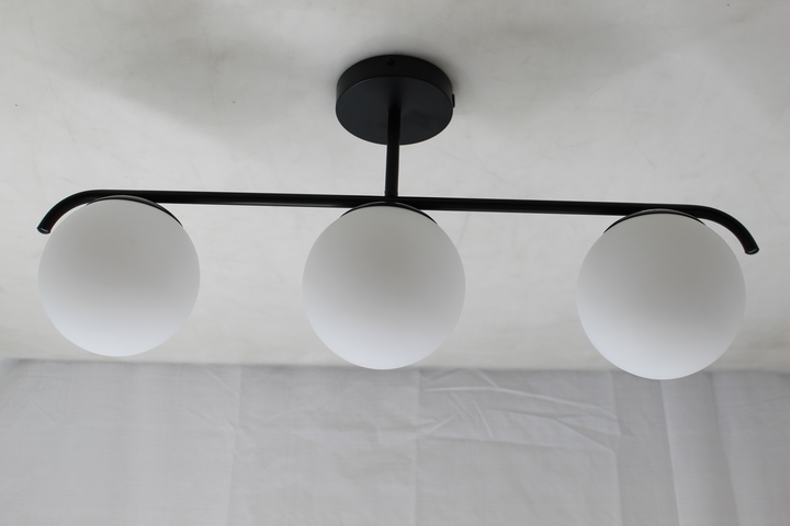 Nordlux Deckenlampe Grant Deckenlampe Lampe Leuchte Licht Schwarz Opalglas Deko B-Ware