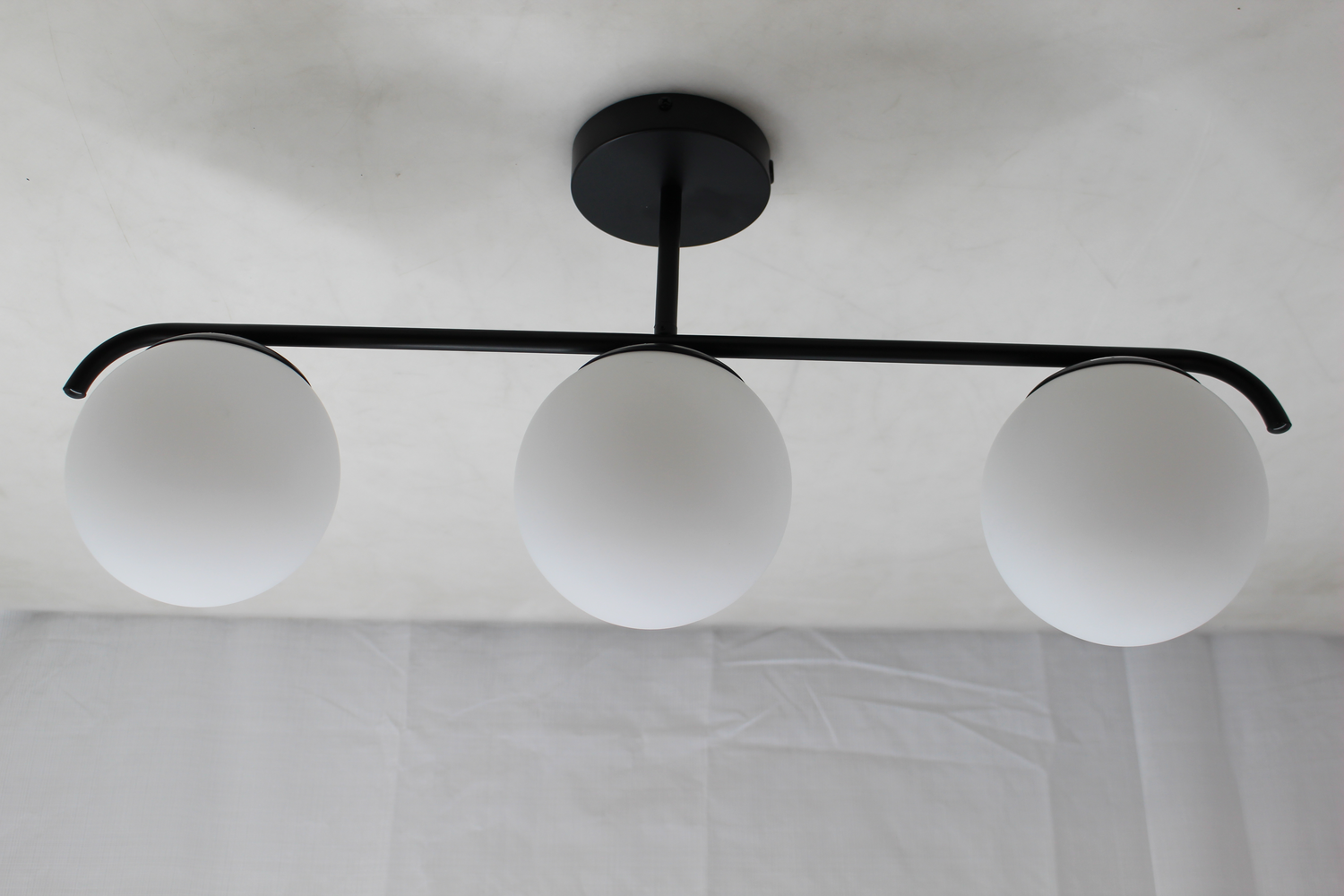 B-Ware Nordlux Deckenlampe Grant Deckenlampe Lampe Leuchte Licht Schwarz Opalglas Deko