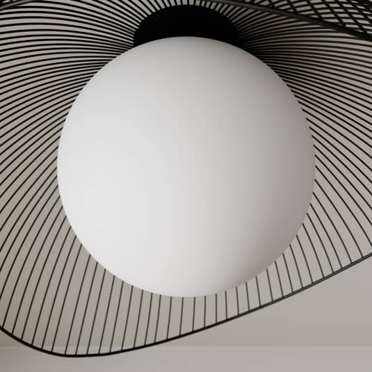 B-Ware Lindby Fabronia Deckenlampe Hängeleuchte Lampe Licht Leuchte E27 Glaskugel Weiß