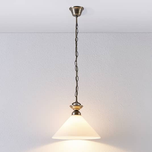 Suspension en verre Lindby, plafonnier Otis, lampe suspendue, plafonnier à une lumière