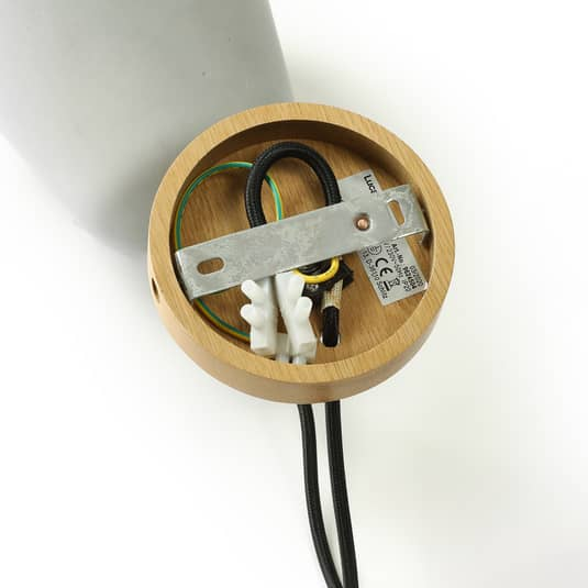 Lucande Kalinda Wandleuchte Wandleuchte Lampe Leuchte Wand Holz Schwarz Weiß E14 B-Ware