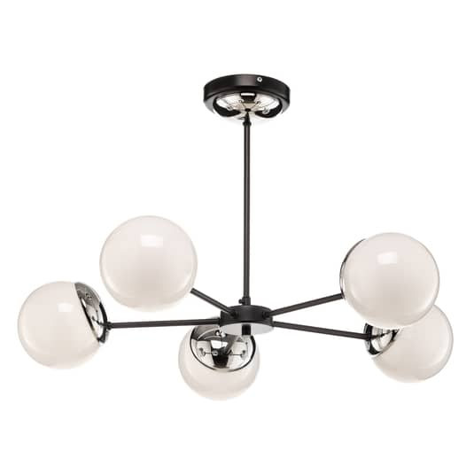 Euluna Deckenlampe Sfera Deckenleuchte Lampe Leuchte 5 Flammig Glasschirme Chrom B-Ware - 5902693771104