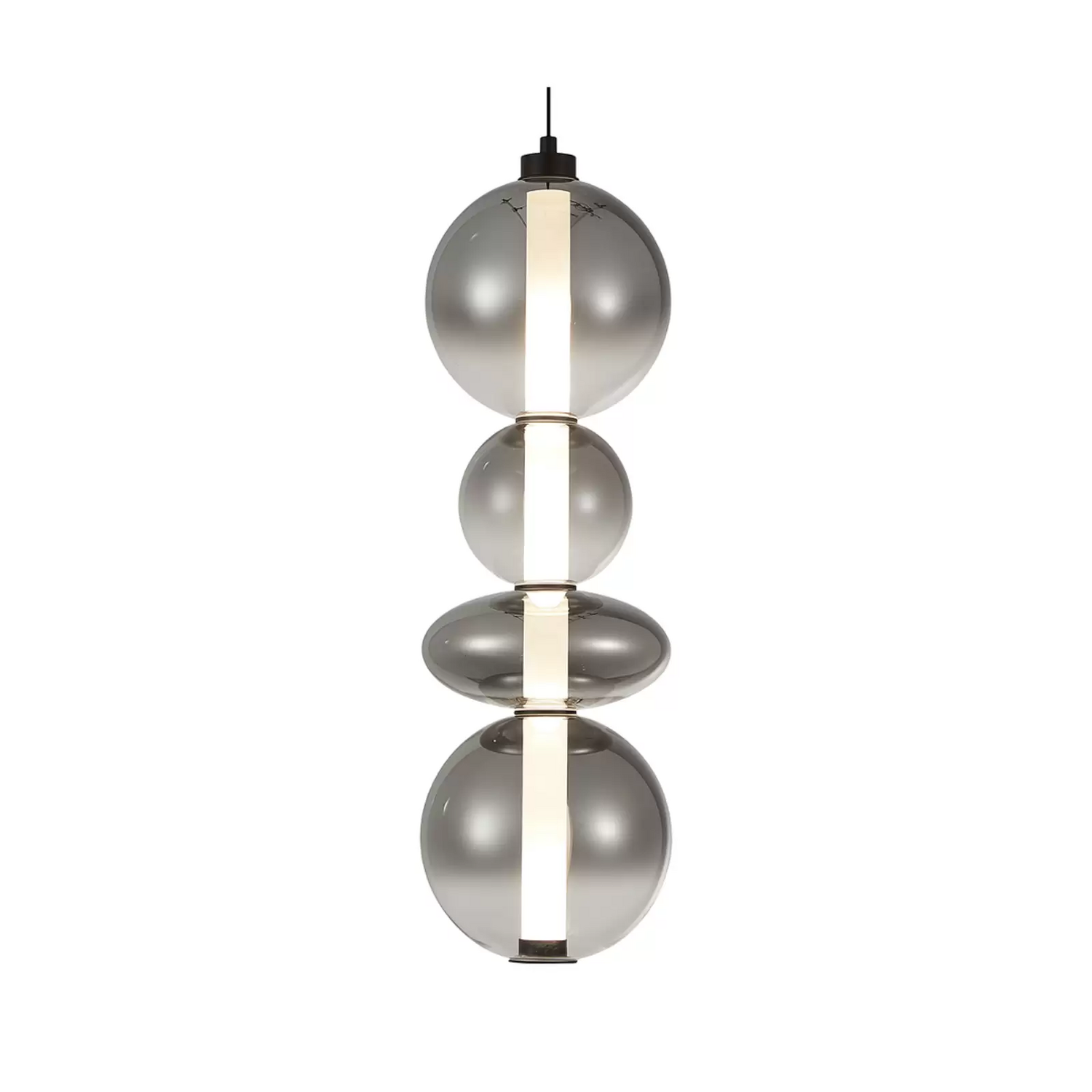 Led Hängeleuchte Daphne Glas Grau Transparent Höhe 62 Cm Deckenlampe Lampe Spot B-Ware - 5902693803478