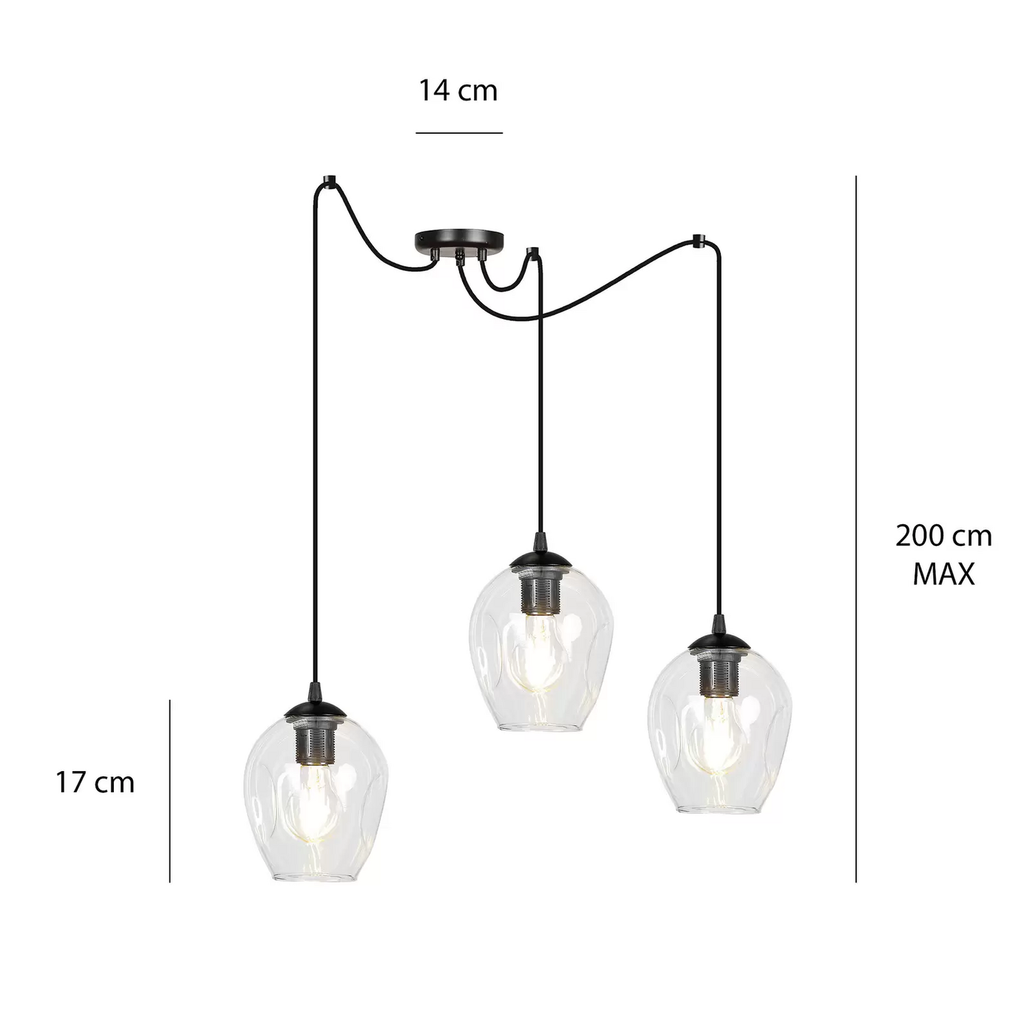 Pendellampe Starla Dezentral Dreiflammig Pendelleuchte Hängelampe Hängeleuc711 B-Ware - 5901738901209