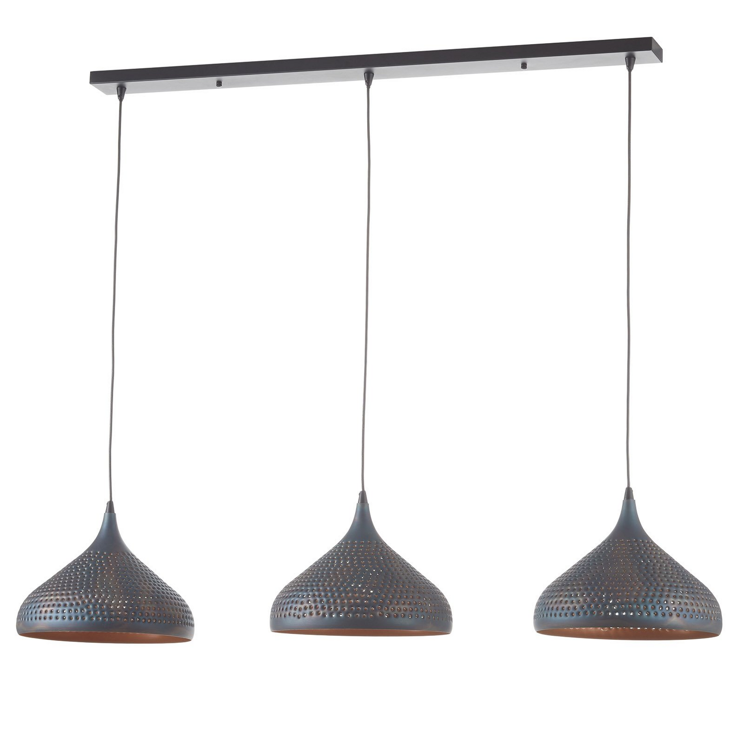 Hängeleuchte Punchray, Dreiflammig Trichterförmig Lampe Leuchte Deckenlampe 60 W B-Ware - 8713244080913