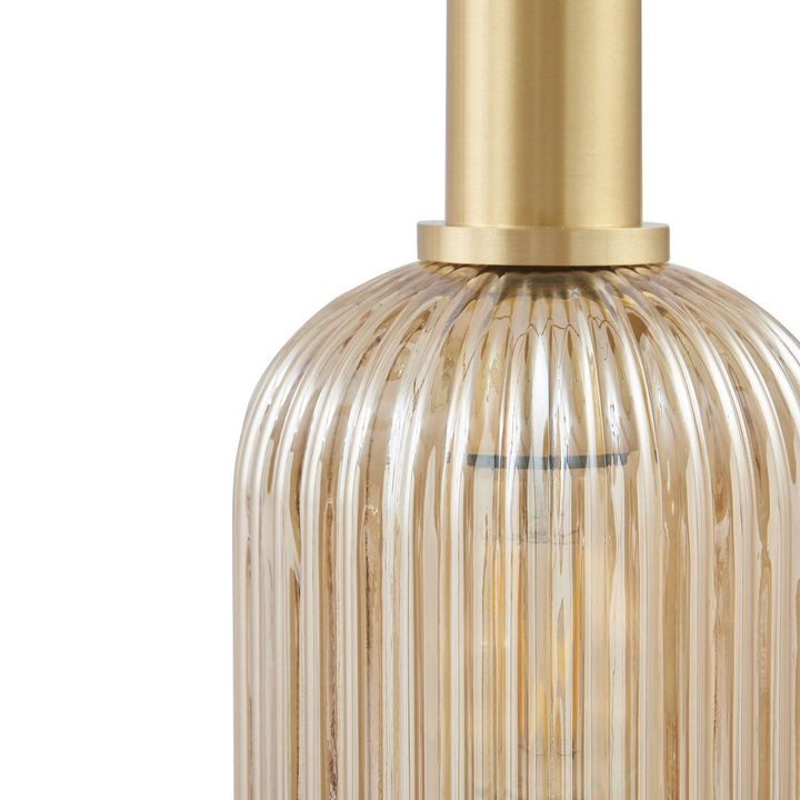 Lindby Hängeleuchte Doroteo Grün Amber Grau Glas Deckenlampe Hängelampe Lampe647 B-Ware