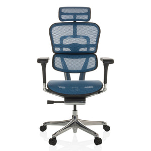 B-Ware hjh OFFICE Bürostuhl Chefsessel ERGOHUMAN Netzstoff blau SIEHE TEXT/FOTO