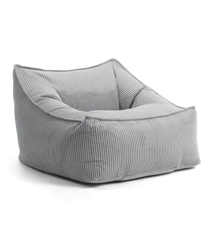 Mokebo Der Lümmel Sitzsack Sessel  Xxl Sitzsack Cord Sessel Relaxkissen Grau B-Ware