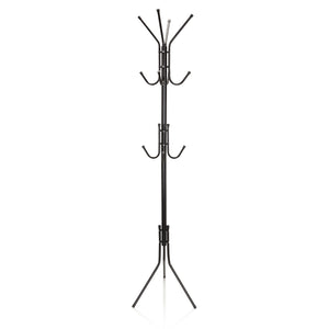 B-Ware hjh OFFICE Garderobenständer Kleiderständer Garderobe schwarz Stahl 11 Haken