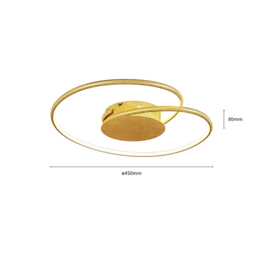 Lindby Joline Led Deckenlampe Deckenlampe Lampe Leuchte Decke Gold 45 Cm 16 W42 B-Ware - 4251096564020