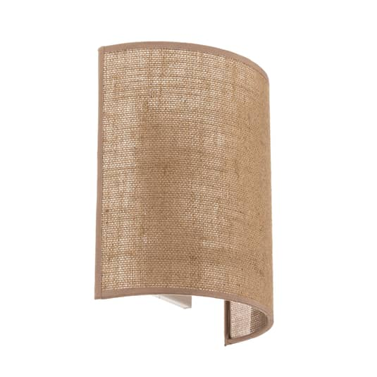 Applique murale en jute, lampe d'extérieur, marron naturel 