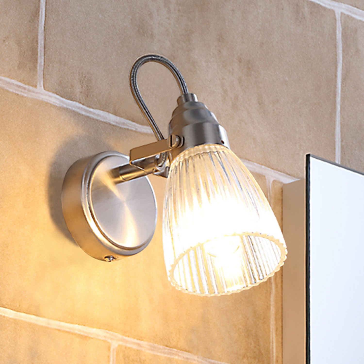 B-Ware Lindby Bad Wandleuchte Kara Flurleuchte Badezimmerlampe Wandstrahler G9 Lampe